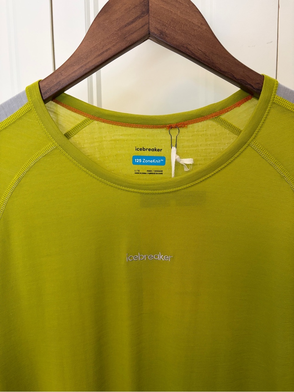 Icebreaker ZoneKnit 125. Men’s Green Long-Sleeve Base Layer Shirt.